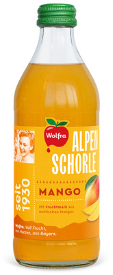 Produktbild: Wolfra Alpenschorle Mango 20x0,33l MW