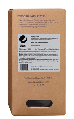 Produktbild: Pepsi Zero Zucker (Max) Postmix BiB 10,0 EW