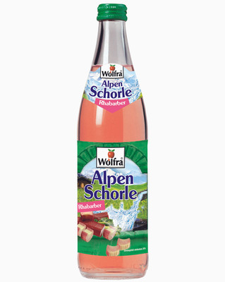 Produktbild: Wolfra Alpenschorle Rhabarber 20x0,5l
