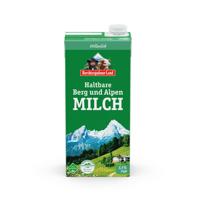 Produktbild: Berchtesga. Berg und Alpen Milch H-Milch 3,5% 12 x1,0l